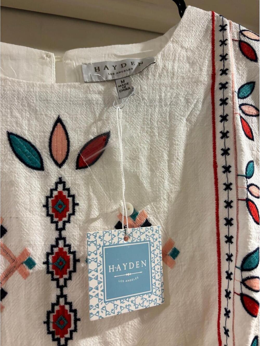 NWT Hayden Los Angeles Embroidered Boho Tunic Dress Size Medium - Picture 2 of 5